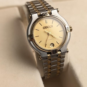 Vintage 90s GUCCI 9000L Two Toned Watch Gucci 9000L Two-Tone Watch | Pre-Owned Luxury Timepieces  main image 3