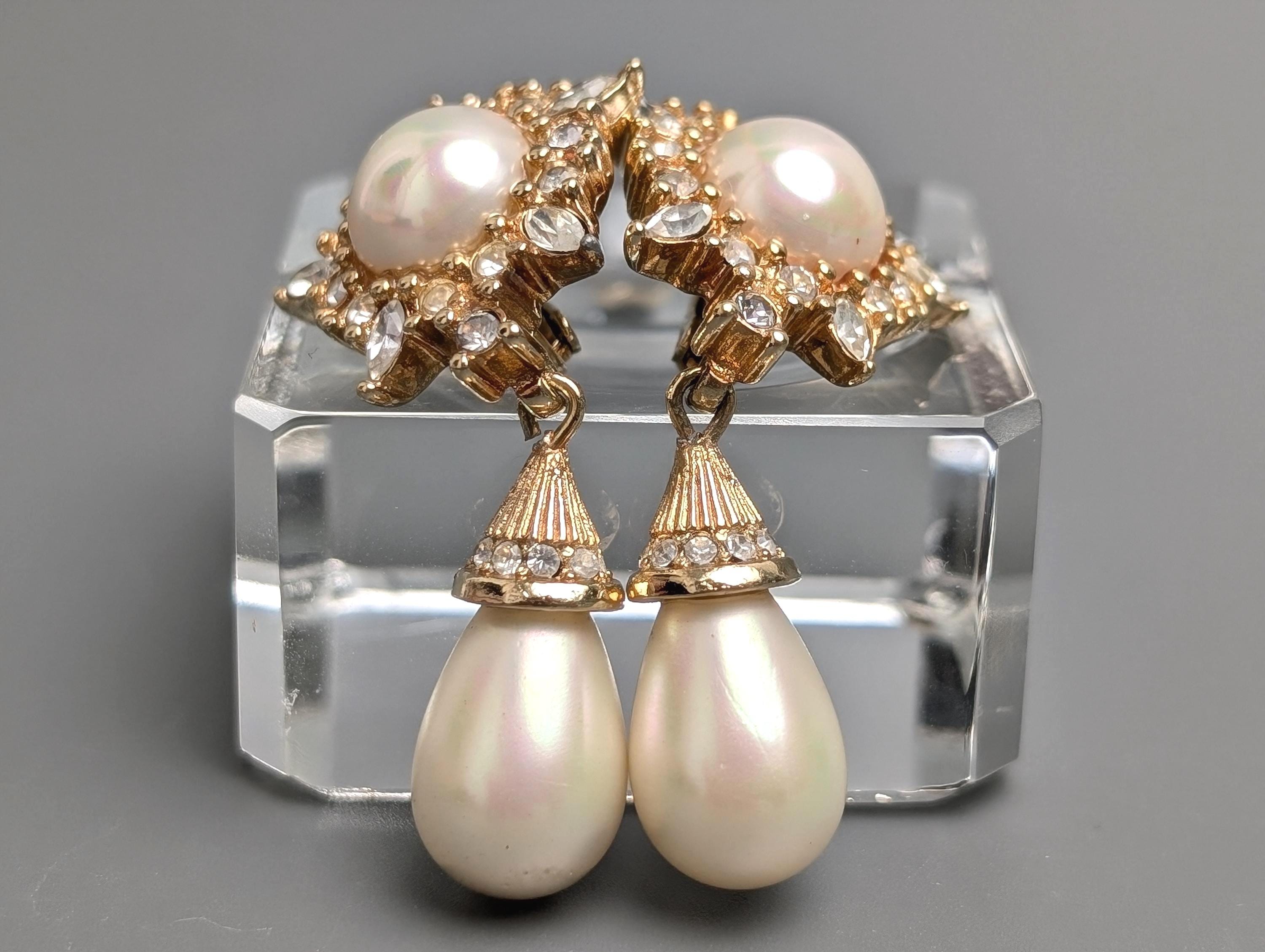 Christian dior earrings pearl - Etsy 日本