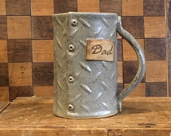 Handmade Pottery Dad Toolbox Mug -  Father’s Day Gift -18 oz Mug  Ready to Ship