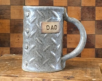 Handmade Pottery Dad Toolbox Mug -  Father’s Day Gift -18 oz Mug  Ready to Ship