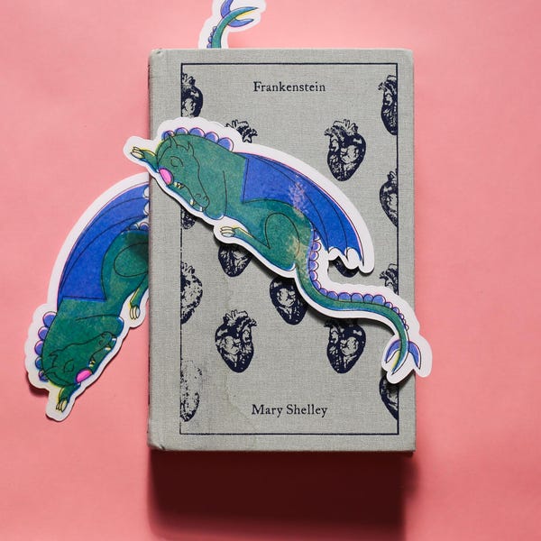 Risograph Dragon Bookmark