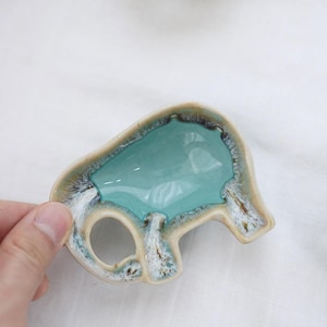 Ceramic Elephant Dipping Bowl: Thai Handcrafted Sauce Dish