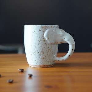 Lucky Elephant Ceramic Coffee Mug | Elephant Mug |Heritage Elephant Mug | Thai Elephant Art Coffee Mug