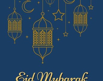 Elegante Eid Mubarak-kaarten: klassiek islamitisch ontwerp (pdf-bestand)