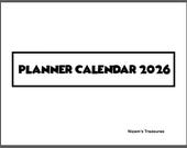Printable 2026 Planner Calendar  Minimalist Monthly Layout  Instant Digital Download