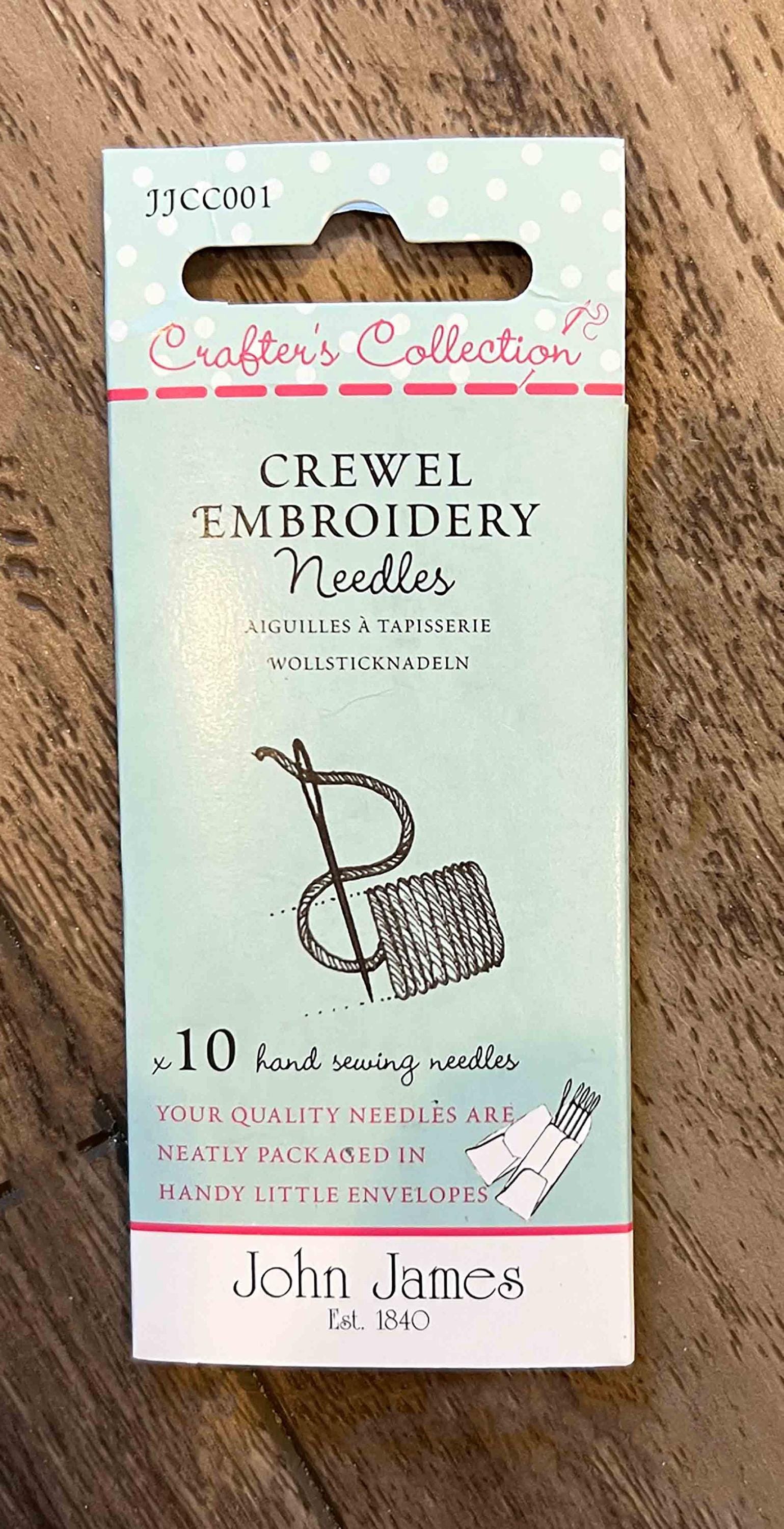 John James Embroidery Needles - Size 10