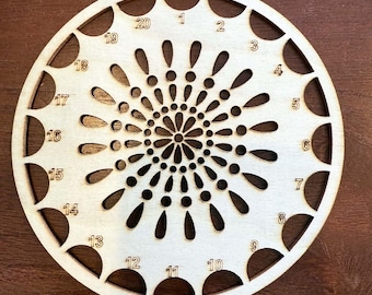 Portafilo in legno a forma di goccia di pioggia: portafilo da ricamo a 20 fori