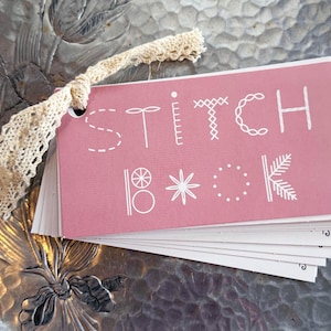 15種類の必須刺繍ステッチのガイド、小冊子、無料の針