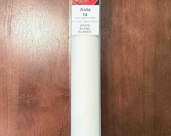 DMC Aidatuch, Weiß, 14 Count, 15x18 Stück
