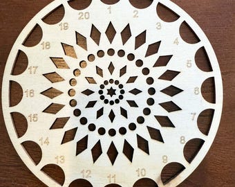 Portafilo in legno a forma di diamante: portafilo da ricamo a 20 fori