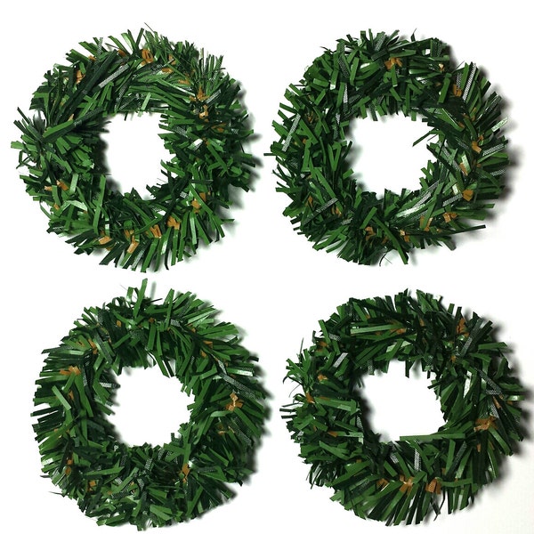 Miniature Wreaths 4 pc, Plain Mini Wreaths, Mini Wreaths to decorate, Small Scale Easter Wreaths, mini decor Wreaths, Mini Dollhouse Wreaths