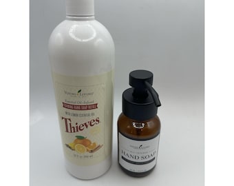 Young Living Thieves Foaming Hand Soap Refill with Pump Dispenser Lemon 32oz New