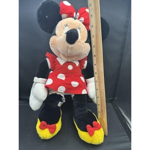 Disney Minnie Mouse in Red Polka Dot Dress Stuffed Animal Plush 15.5" image 8