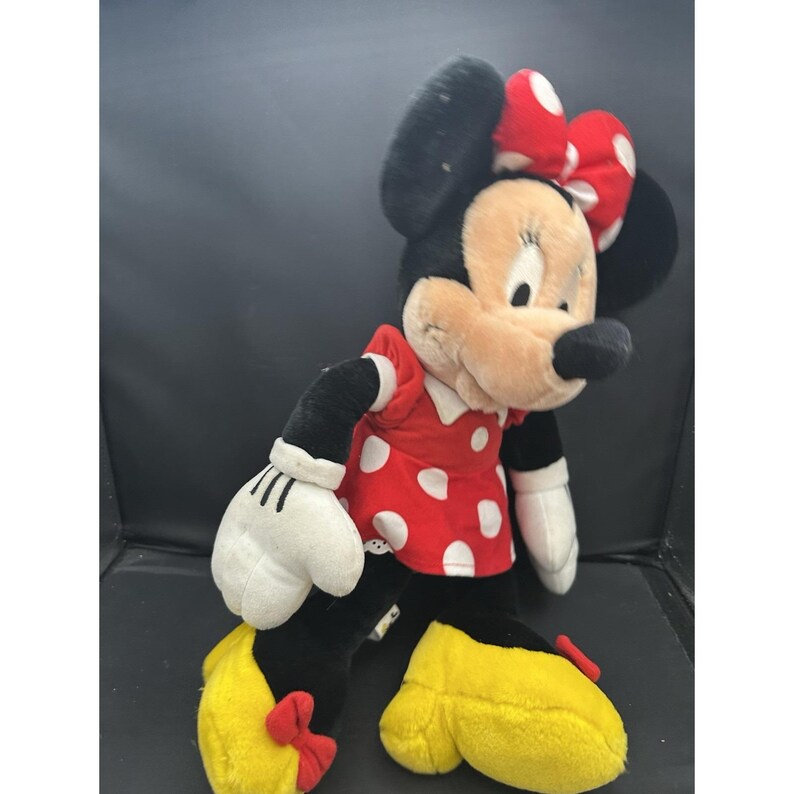 Disney Minnie Mouse in Red Polka Dot Dress Stuffed Animal Plush 15.5" image 6