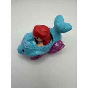 Little People Disney Princess Wheelie Ariel Dolphin Car Toy 2013 Ages 1-4 image 4