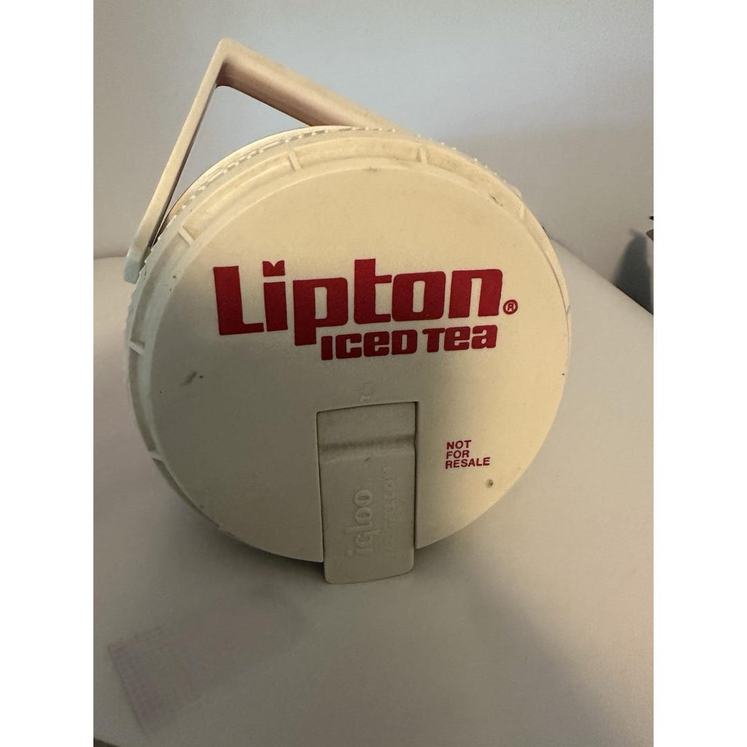 Igloo 1/2 Gallon Lipton Iced Tea Container - White and Red 10 1/2 ...