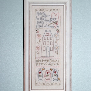 Hearts Return Stitchery by The Birdhouse Patchwork Designs
