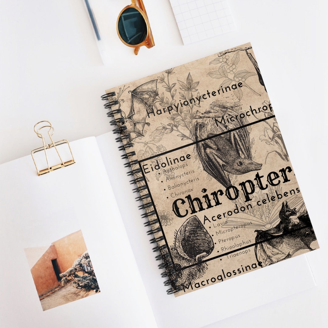 Bat Notebook Dark Academia Bat Notebook, Bats, Goth Journal, Notes, Craft Journal ...