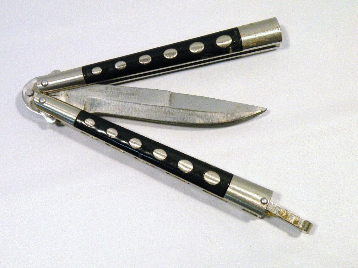 Big Vintage Butterfly Knife Bali Song Pacific Cutlery 1985 Etsy