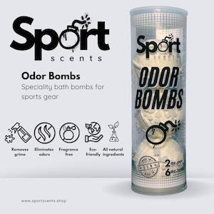 Geurbommen: om nare geurtjes van zweet, vuil en bacteriën van sportuitrusting te verwijderen.