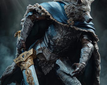 Blaidd - Elder Ring - 3D Printed Resin Figurine -  Garage Kit [By Bulkamancer] - UNPAINTED