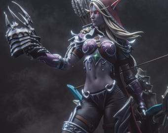 Sylvanas Windrunner - World of Warcraft - Figura de resina impresa en 3D - Kit de modelismo [Por Bulkamancer] - SIN PINTAR