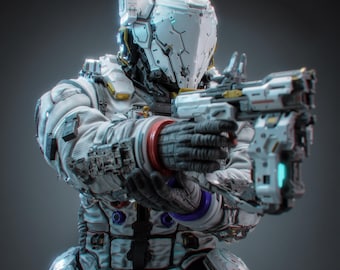 Hugh from Pragmata - 3D Printed Resin Figurine -  Garage Kit [By Bulkamancer] - UNPAINTED