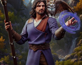 Gale - Baldurs Gate 3 - 3D Printed Resin Figurine -  Garage Kit [By Bulkamancer] - UNPAINTED