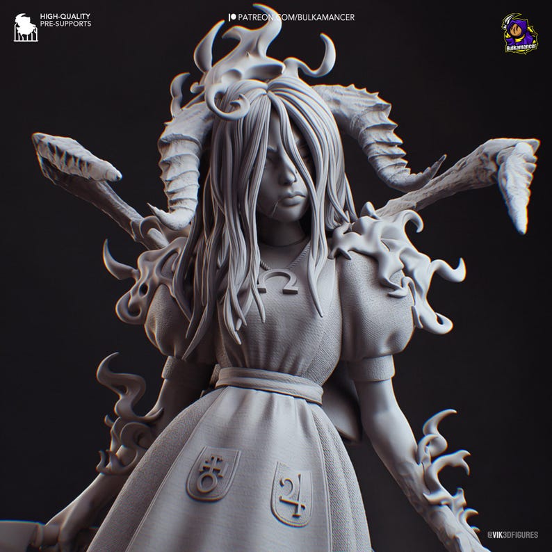 Figurine à Peindre - American McGee's Alice - Impression 3D En Résine - Bulkamancer - Neuf