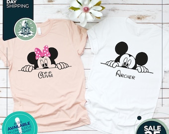 Disney Couples Mickey And Minnie Mouse Classic Shirt | Mickey And Minnie Matching Tee | Magic Kingdom Family Shirt | Disney Trip Couple Tee