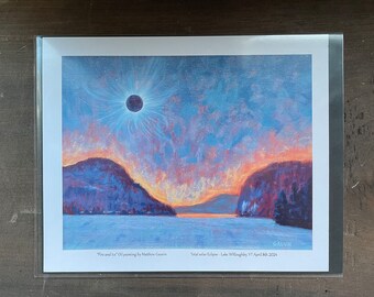 Total Solar Eclipse Digital Print Fire and Ice