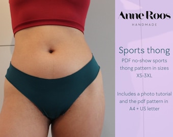 Patrón de costura para tanga deportiva (patrón en PDF) XS-3XL