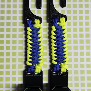 Ganchos para reposacabezas de coche envueltos en paracord (juego de 2) / Impresión 3D duradera, ajuste universal Royal Blue