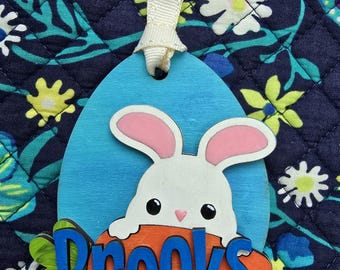 Personalized Easter Basket Tag | Laser Cut Wood Name Keepsake