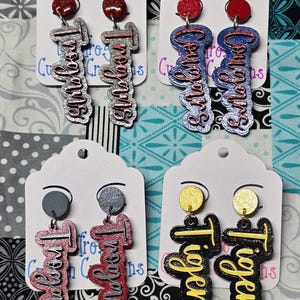 Sports Team Custom Earrings - 2 Layer