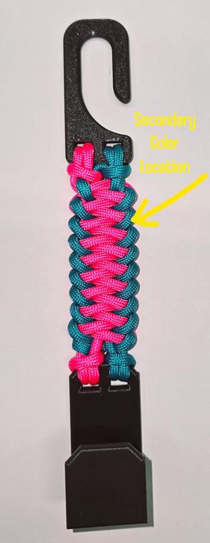 Ganchos para reposacabezas de coche envueltos en paracord (juego de 2) / Impresión 3D duradera, ajuste universal Turquoise