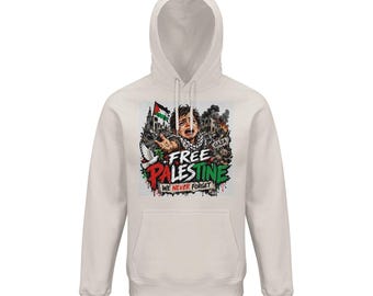 Free Palestine Gaza Hoodie - Sustainable Unisex Organic Cotton Sweatshirt - Peace Activism Gift - Fair Wear Ethical Clothing