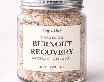 Sales de Epsom botánicas para el baño de recuperación con magnesio y minerales de Yogic Box