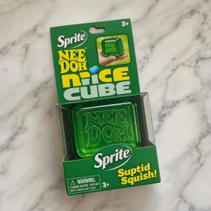 Sprite x Nee Doh Nice Cube Brinquedo Anti-Stress Macio – Colecionável da Colaboração Soda