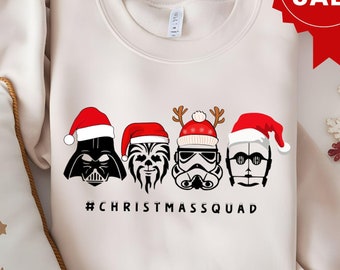 Star Wars Christmas T-shirts, Disney Christmas Sweatshirt, Stars Wars Shirt, Christmas Squad Tee, Star Wars Lovers Xmas Shirts