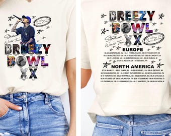 Chris Brown Breezy Bowl XX Tour T-Shirt: Concert Music Fan Gift
