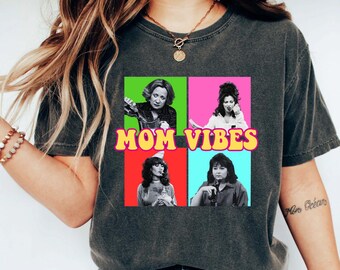 Camisetas Mom Vibes, camisetas con colores cómodos, camisetas Mom Vibes de los 90, camisetas divertidas Mom Life, camisetas retro Mom, camisetas Cool Mom, camisetas para el día de la madre