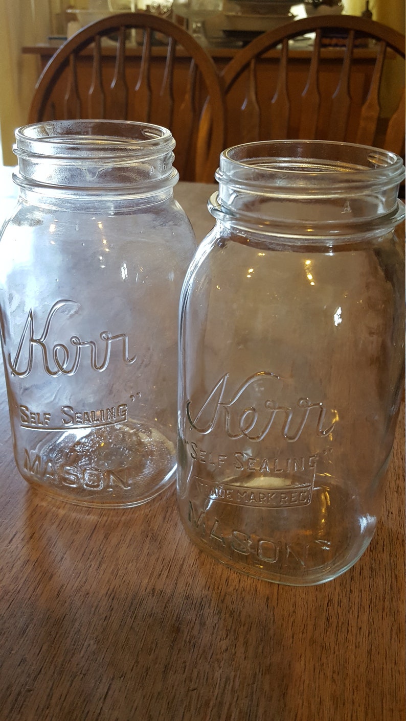 Quart Jars Vintage Kerr Jar Kerr Canning Jar Country Kitchen Etsy