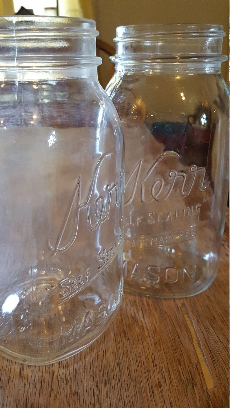 Quart Jars Vintage Kerr Jar Kerr Canning Jar Country Kitchen Etsy