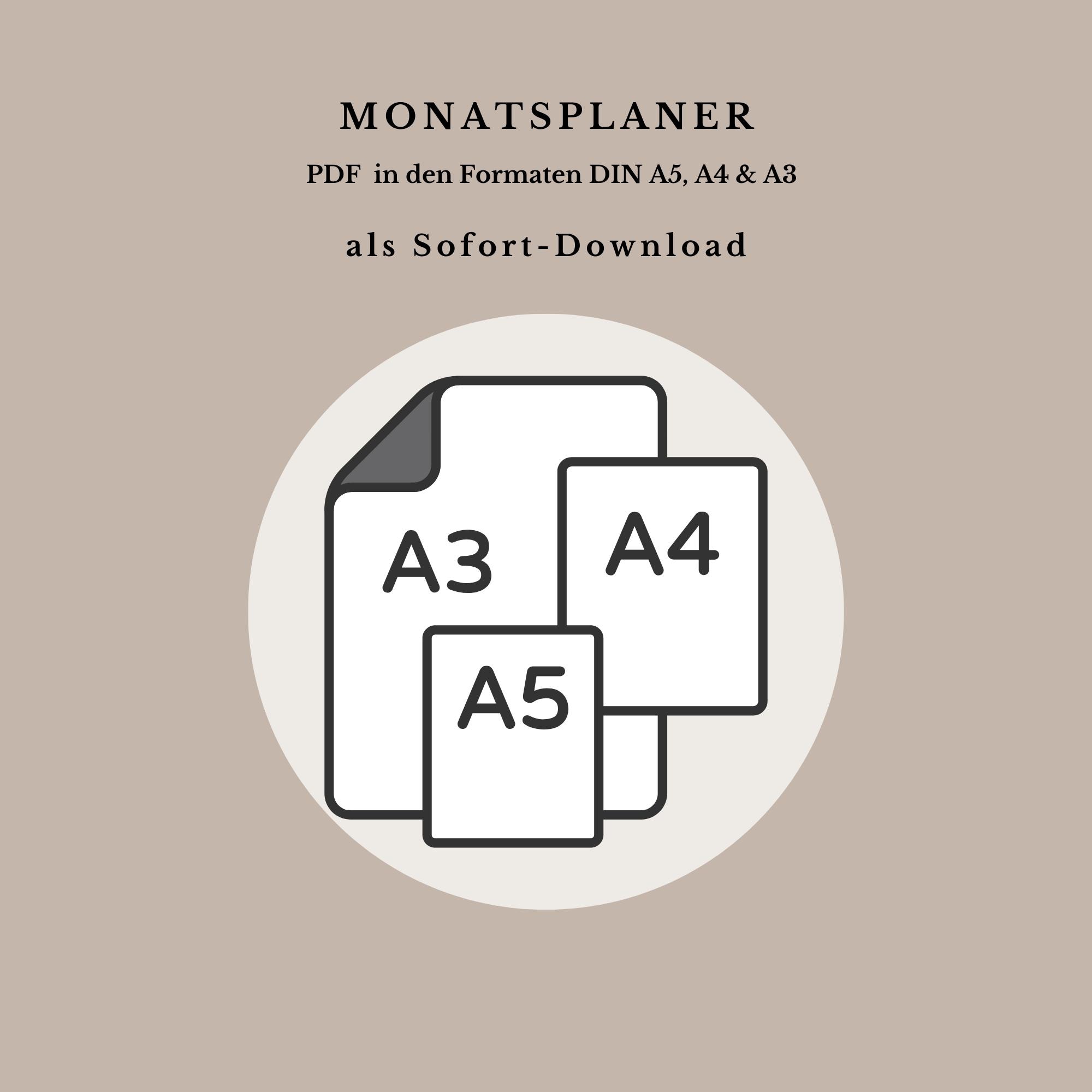 Kalender 2026 zum Ausdrucken – PDF Monatskalender zum Sofort-Download