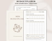 Haushaltsbuch zum Ausdrucken Deutsch – Über 100 Seiten Budgetplaner | Jahresbudget, Sparplan & Monatsübersichten | Finanzplaner PDF A4 A5