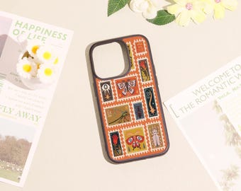 Insect Stamp,Phone Case For iPhoneAir 17 16 15 14 13 12 11Pro/ProMax Plus Mini XR XS SE2020,All-Inclusive Lens Personalized Name Phone Cover