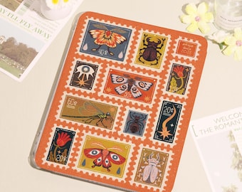Insect Stamp,iPad Case with Pencil Holder For iPad 10.9" 10.2" 11" ,iPad 10/9/8/7th ,Air 4/5/6/7 A16,Mini4/5/6/7,Pro 2021/2022/2024/2025