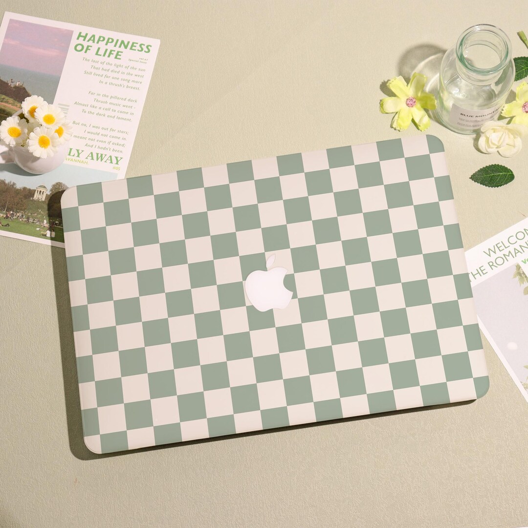 Green Grid,hard Matte MacBook Case Protective Laptop Cover for New ...