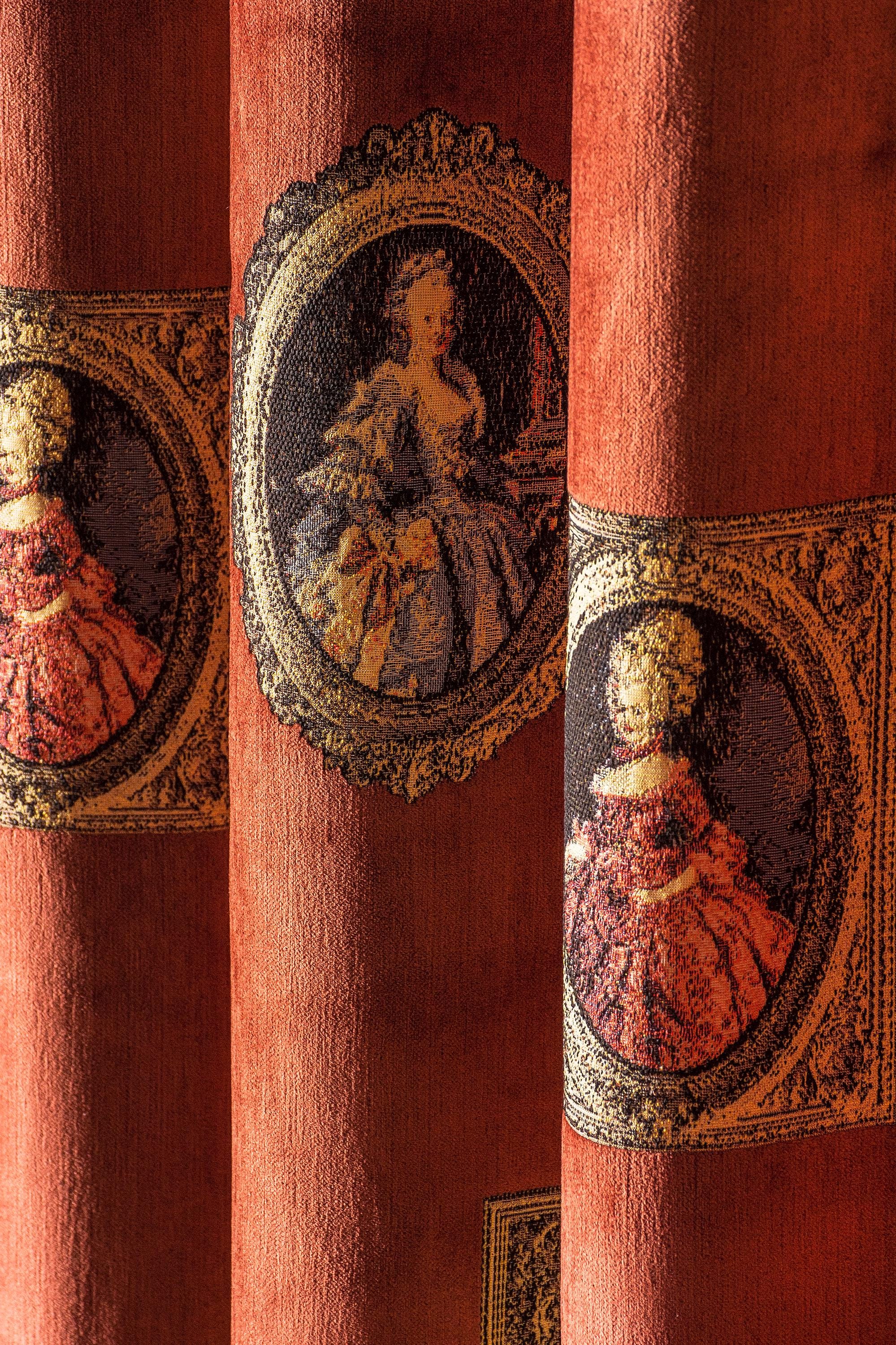 Curtain Renaisance Terracotta Portrait Curtain: Renaissance Art, Semi-blackout Velvet - Etsy